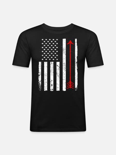 Archer de tir à l’arc - T-shirt près du corps Homme - noir