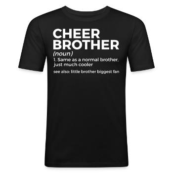 Cheerleader Cheerleading - Männer Slim Fit T-Shirt - Schwarz - Vorne - Nik (191cm)