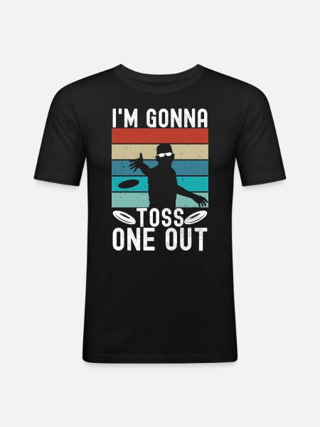 Disc Golf Disc Golfer - Men's Slim Fit T-Shirt - black