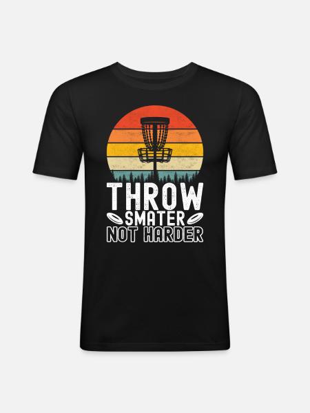 Disc Golf Disc Golfer - Men's Slim Fit T-Shirt - black