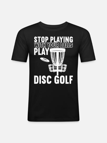 Disc Golf Disc Golfer - Men's Slim Fit T-Shirt - black
