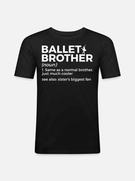 Ballet Dancing - Men's Slim Fit T-Shirt - black