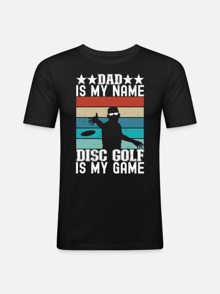 Disc Golf Disc Golfer - Men's Slim Fit T-Shirt - black