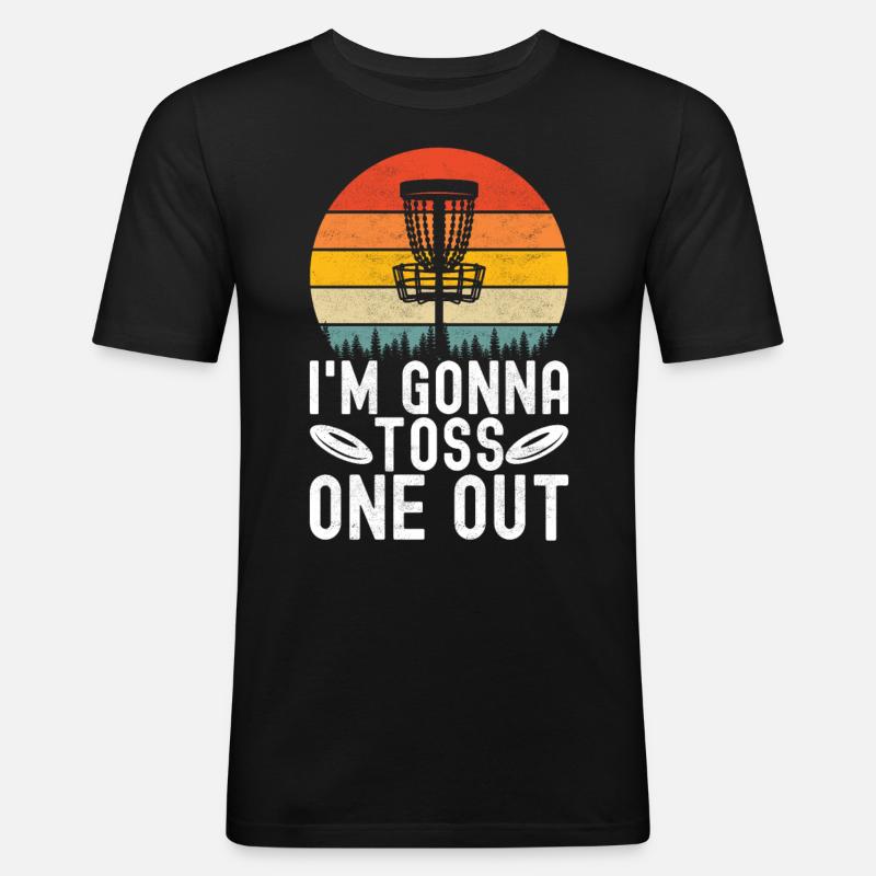 Disc Golf Disc Golfer - Men's Slim Fit T-Shirt - black