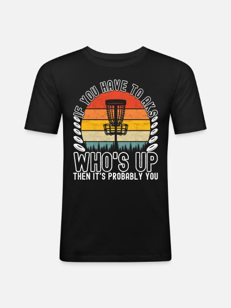 Disc Golf Disc Golfer - Men's Slim Fit T-Shirt - black