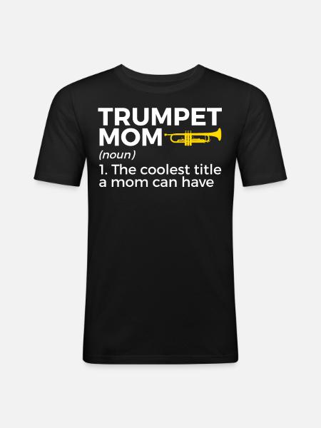 Trumpet Musician Brass Music - Men's Slim Fit T-Shirt - black
