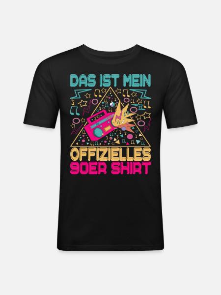 90s 90s 90s Party - Men's Slim Fit T-Shirt - black