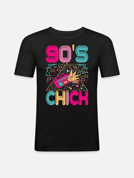 90s 90s 90s Party - Men's Slim Fit T-Shirt - black