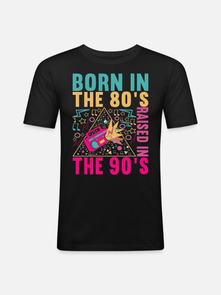 90s 90s 90s Party - Men's Slim Fit T-Shirt - black