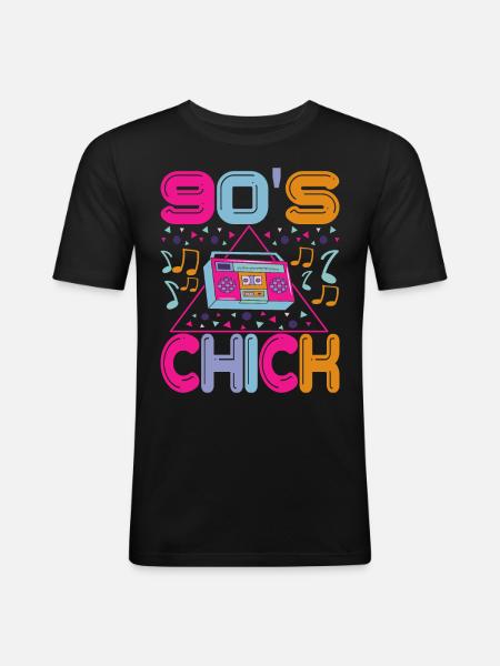 90s 90s 90s Party - Men's Slim Fit T-Shirt - black