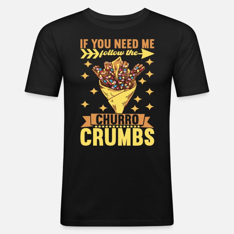 Churros - Männer Slim Fit T-Shirt - Schwarz