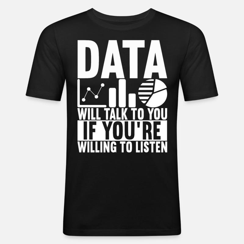 Data Scientist Data Analyst - Men's Slim Fit T-Shirt - black