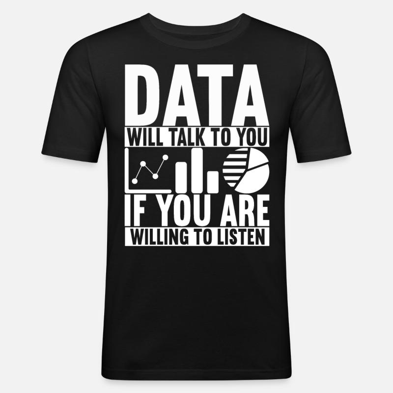 Data Scientist Data Analyst - Männer Slim Fit T-Shirt - Schwarz