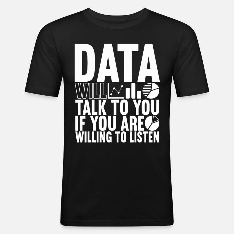 Data Scientist Data Analyst - Männer Slim Fit T-Shirt - Schwarz