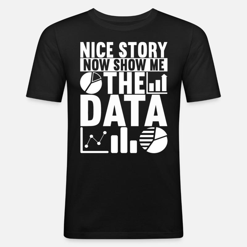Data Scientist Data Analyst - Männer Slim Fit T-Shirt - Schwarz