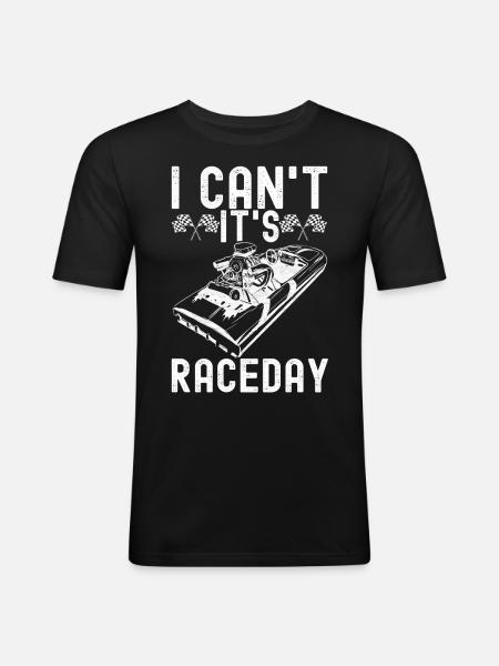 Course de dragsters - T-shirt près du corps Homme - noir