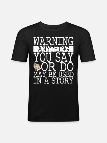 Author Schreiber - Men's Slim Fit T-Shirt - black