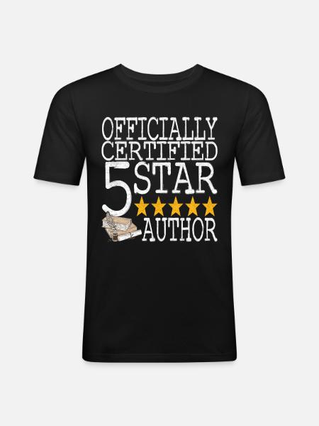 Author Schreiber - Men's Slim Fit T-Shirt - black