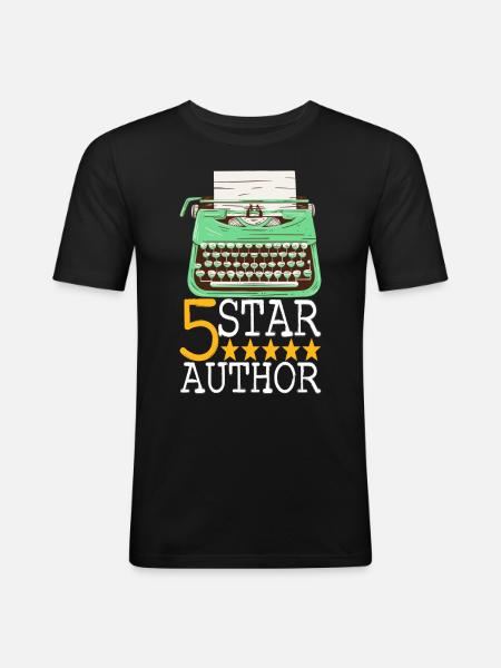 Auteur Écrivain Écrivain - T-shirt près du corps Homme - noir