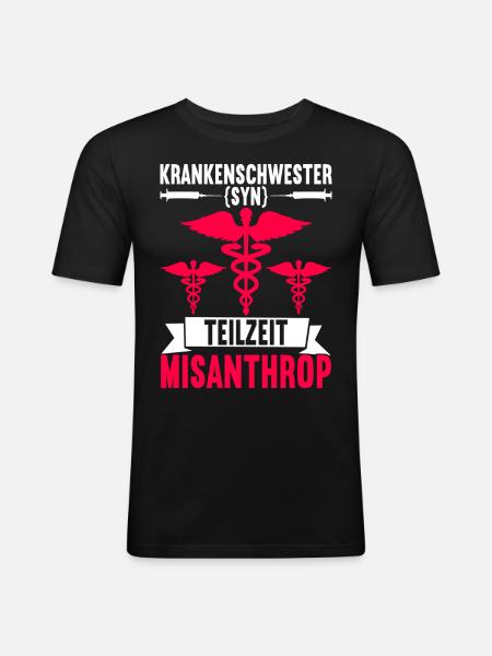 Nurse Nursing - Men's Slim Fit T-Shirt - black