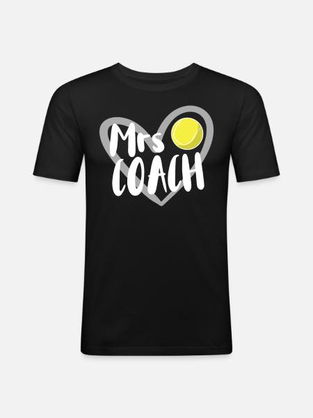 Tennis Geschenk - Männer Slim Fit T-Shirt - Schwarz