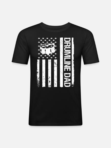 Drumline Drum Gift - Men's Slim Fit T-Shirt - black