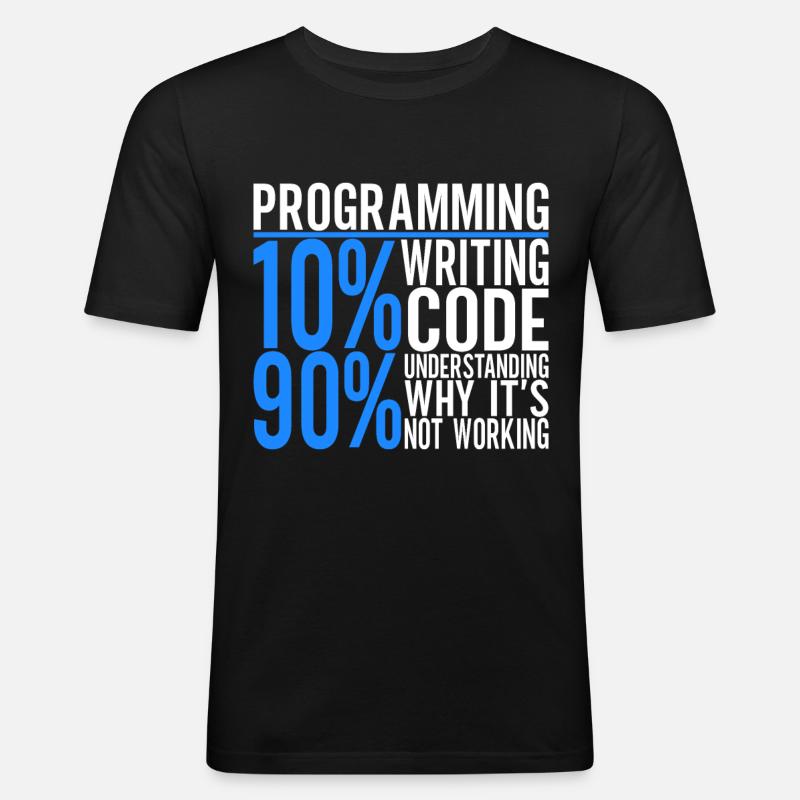 Programmer Computer Scientist - Men's Slim Fit T-Shirt - black