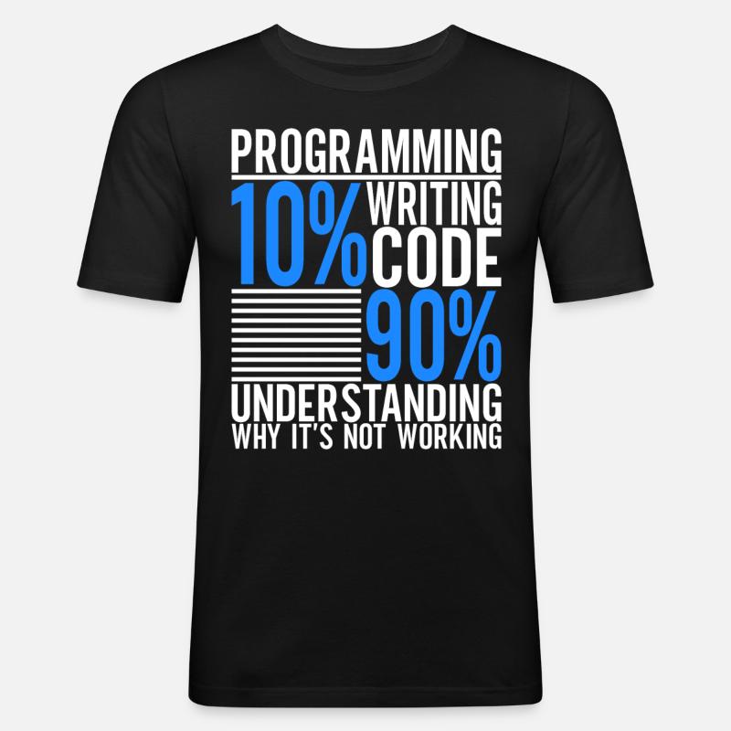 Programmer Computer Scientist - Men's Slim Fit T-Shirt - black
