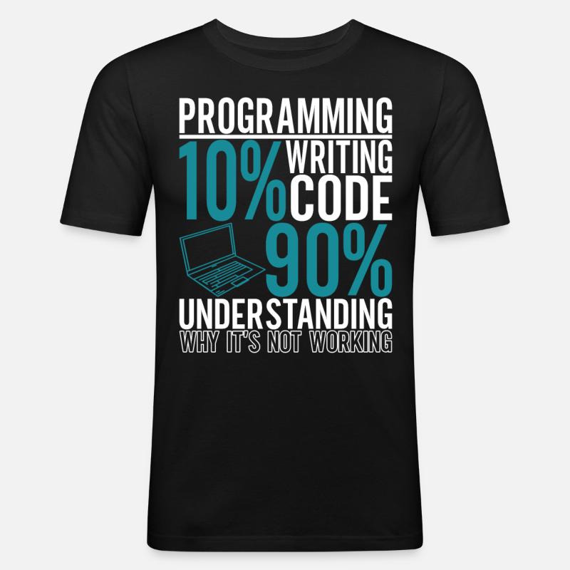 Programmer Computer Scientist - Men's Slim Fit T-Shirt - black