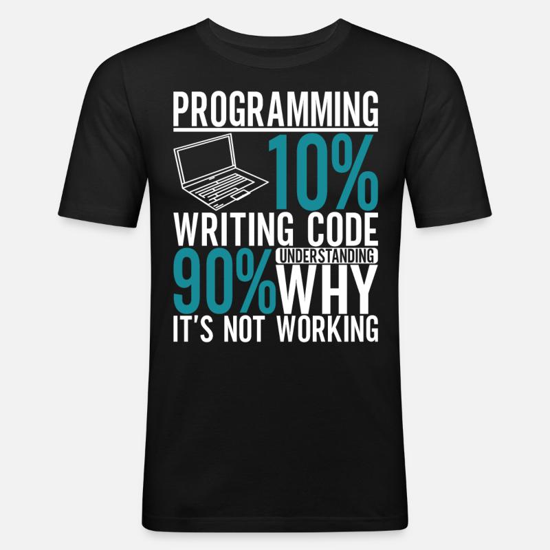 Programmierer Informatiker - Männer Slim Fit T-Shirt - Schwarz