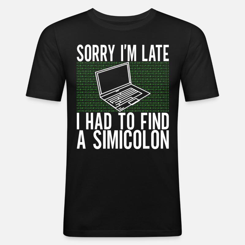 Programmierer Informatiker - Männer Slim Fit T-Shirt - Schwarz