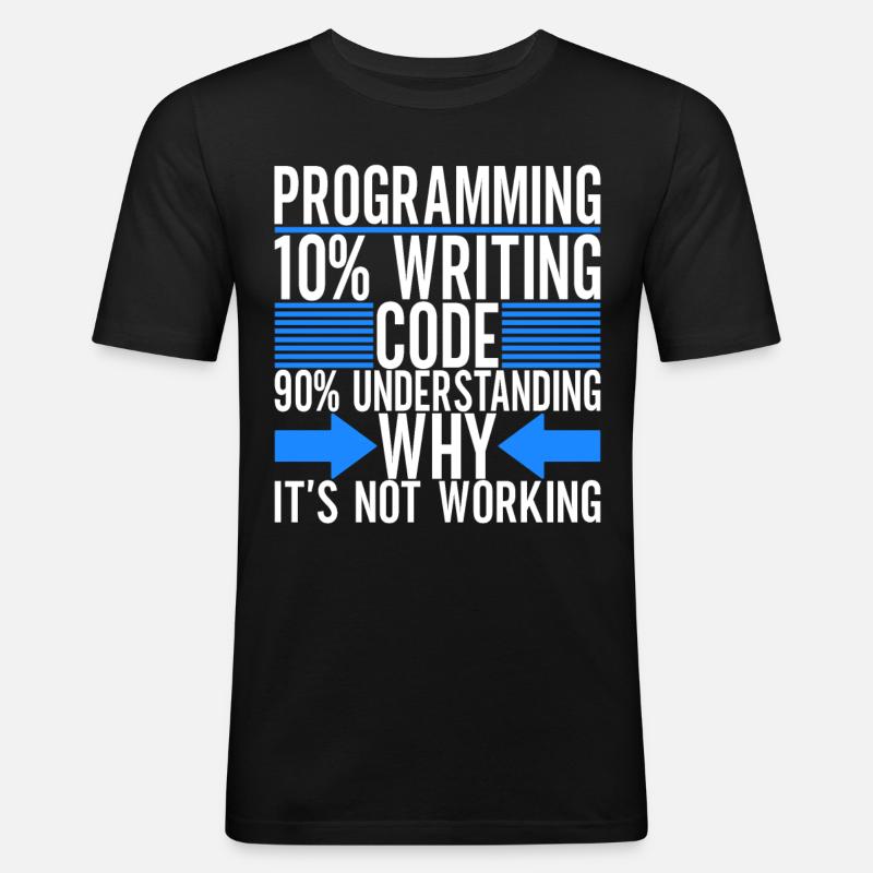 Programmer Computer Scientist - Men's Slim Fit T-Shirt - black