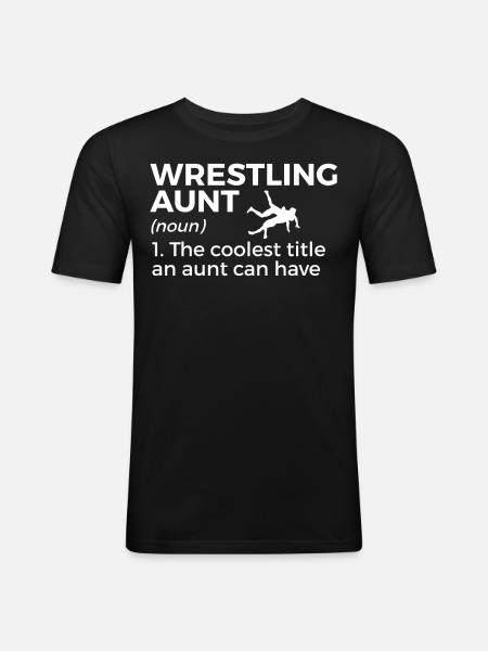 Lutte - T-shirt près du corps Homme - noir