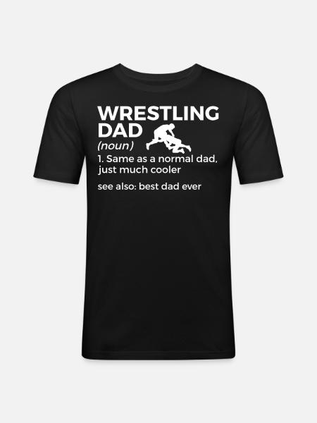 Lutte - T-shirt près du corps Homme - noir