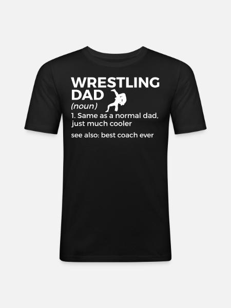 Lutte - T-shirt près du corps Homme - noir