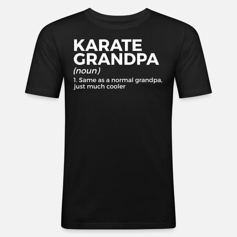 Karate - Männer Slim Fit T-Shirt - Schwarz