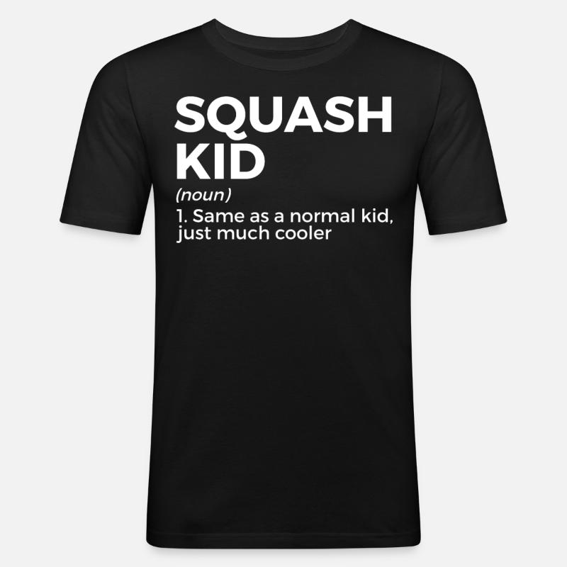 Squash Spieler - Männer Slim Fit T-Shirt - Schwarz