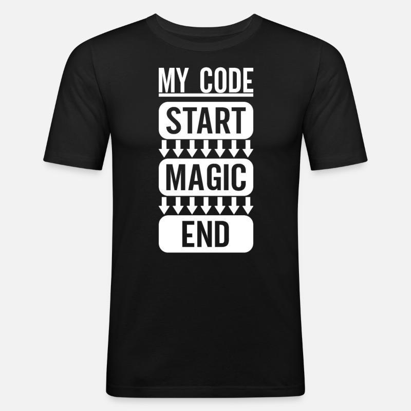 Programmer Computer Scientist - Men's Slim Fit T-Shirt - black