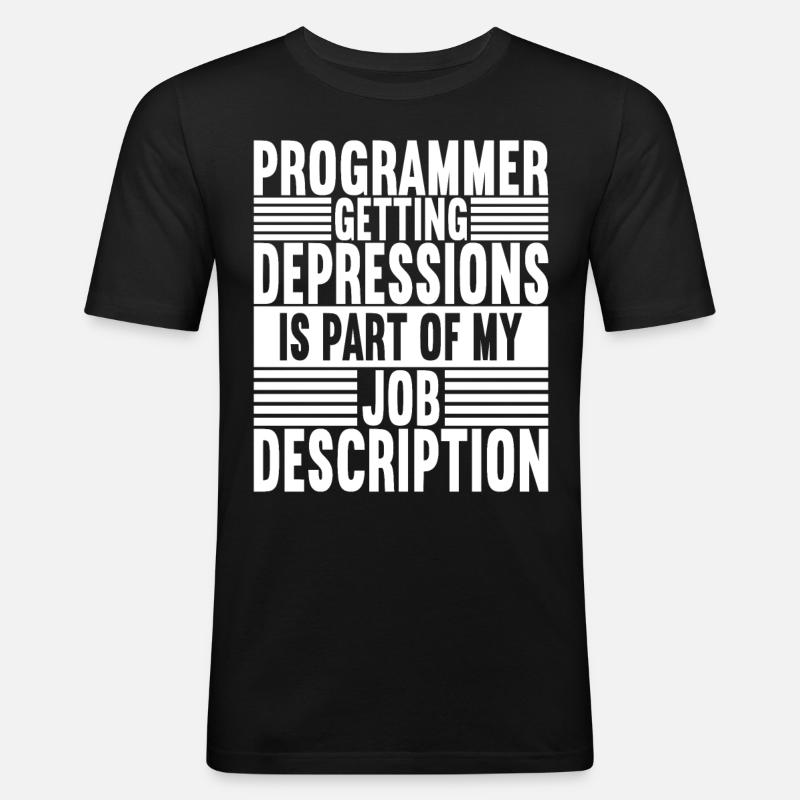 Programmer Computer Scientist - Men's Slim Fit T-Shirt - black