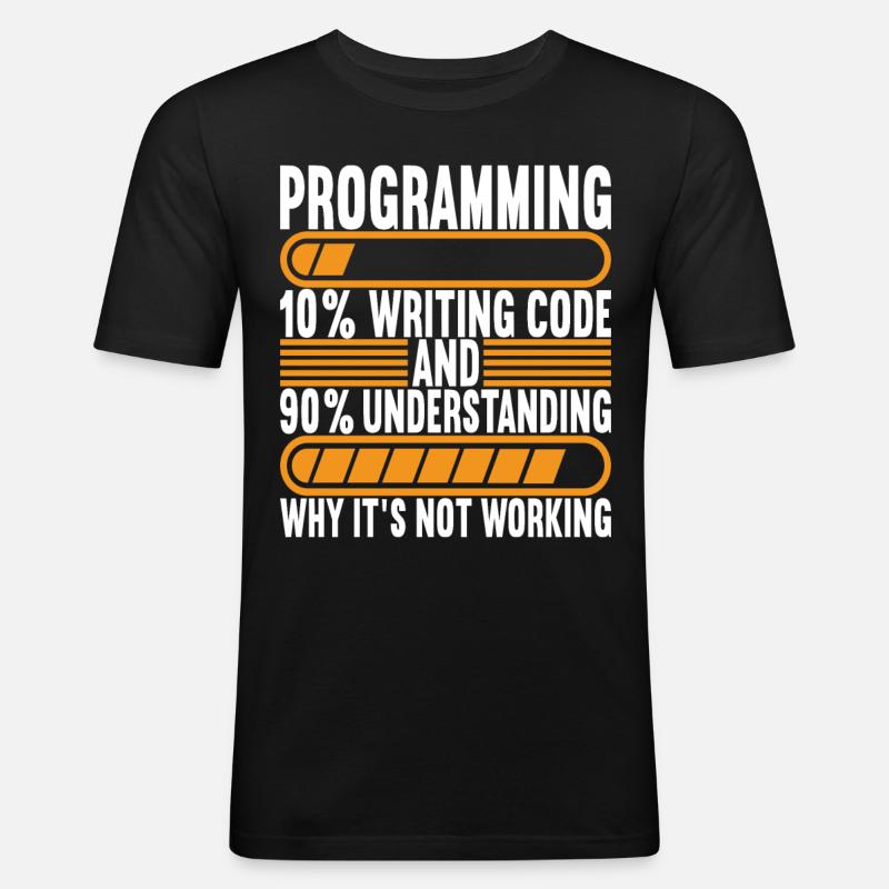 Programmierer Informatiker - Männer Slim Fit T-Shirt - Schwarz