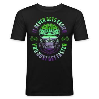 Untitled Project 60 - Men's Slim Fit T-Shirt - black - Front - Nik (191cm)