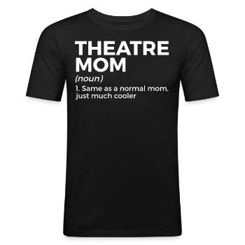 Theater Schauspieler - Männer Slim Fit T-Shirt - Schwarz - Vorne - Nik (191cm)