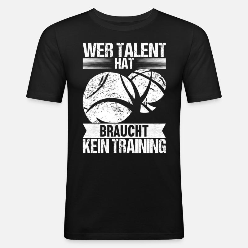 Boule Boulespieler - Männer Slim Fit T-Shirt - Schwarz