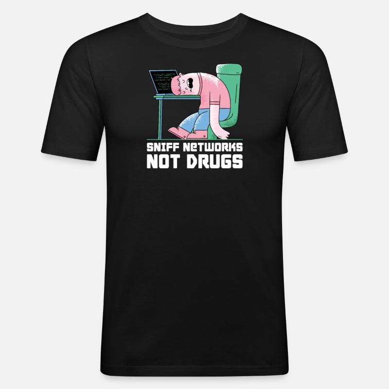 Hacker Programmeur Développeur Informatique - T-shirt près du corps Homme - noir