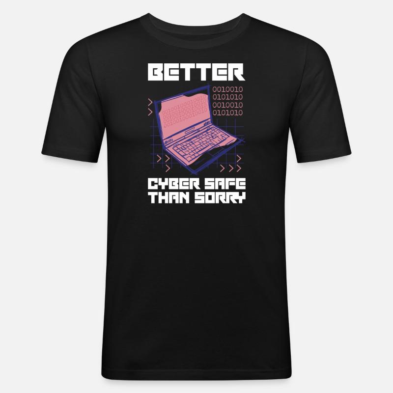Hacker Programmer Developer Computer Science - Men's Slim Fit T-Shirt - black
