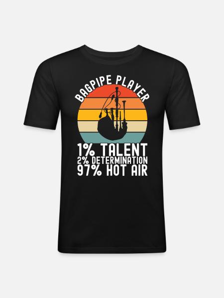 Bagpipes Bagpipers - Men's Slim Fit T-Shirt - black