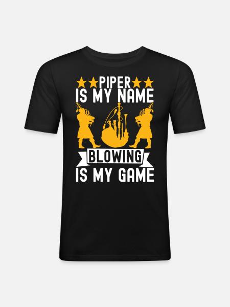 Bagpipes Bagpipers - Men's Slim Fit T-Shirt - black