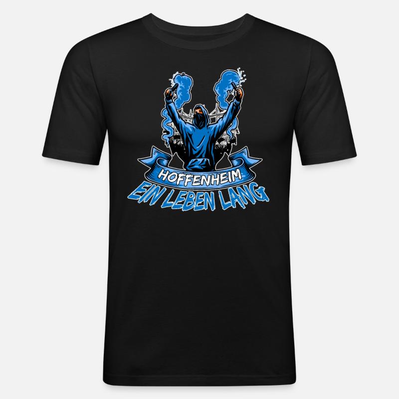 Hoffenheim ein Leben lang - Männer Slim Fit T-Shirt - Schwarz