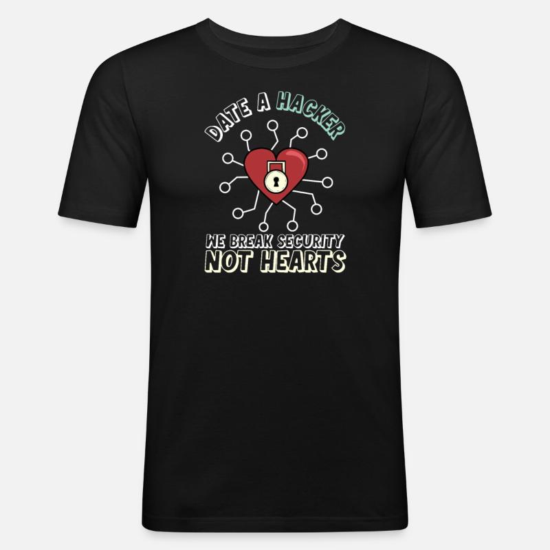 Hacker Programmierer Entwickler Informatik - Männer Slim Fit T-Shirt - Schwarz