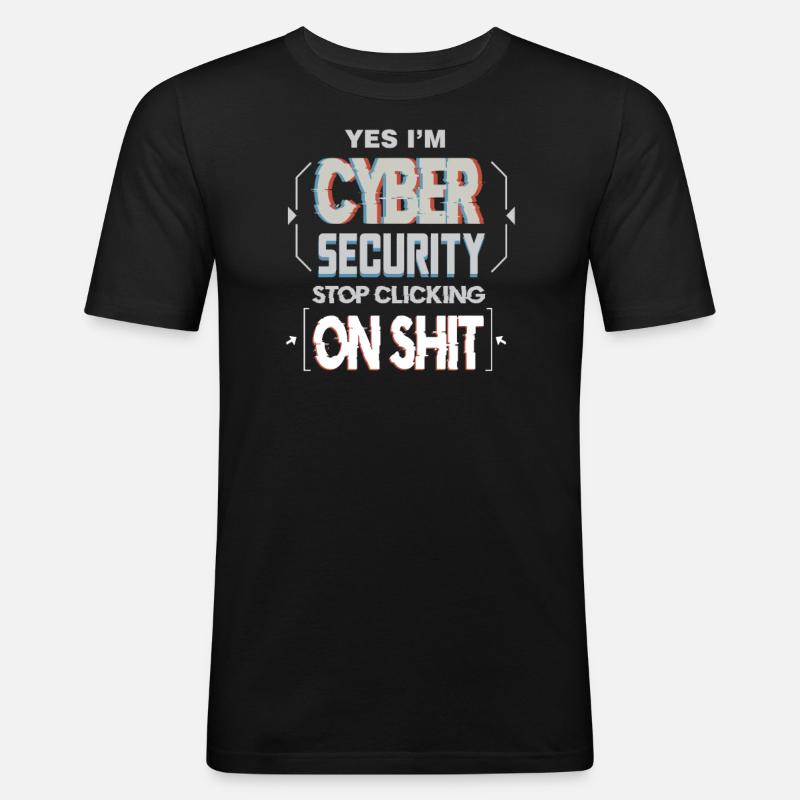 Hacker Programmer Developer Computer Science - Men's Slim Fit T-Shirt - black